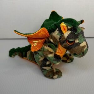 Ty Beanie Baby RAZOR the Camouflage Dragon (6 Inch) NEW MINT with MINT TAGS 2015